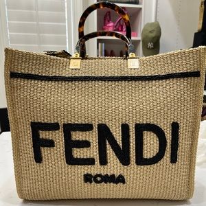 Fendi Raffia Sunshine Tote